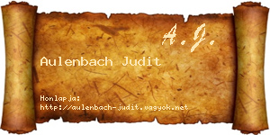 Aulenbach Judit névjegykártya